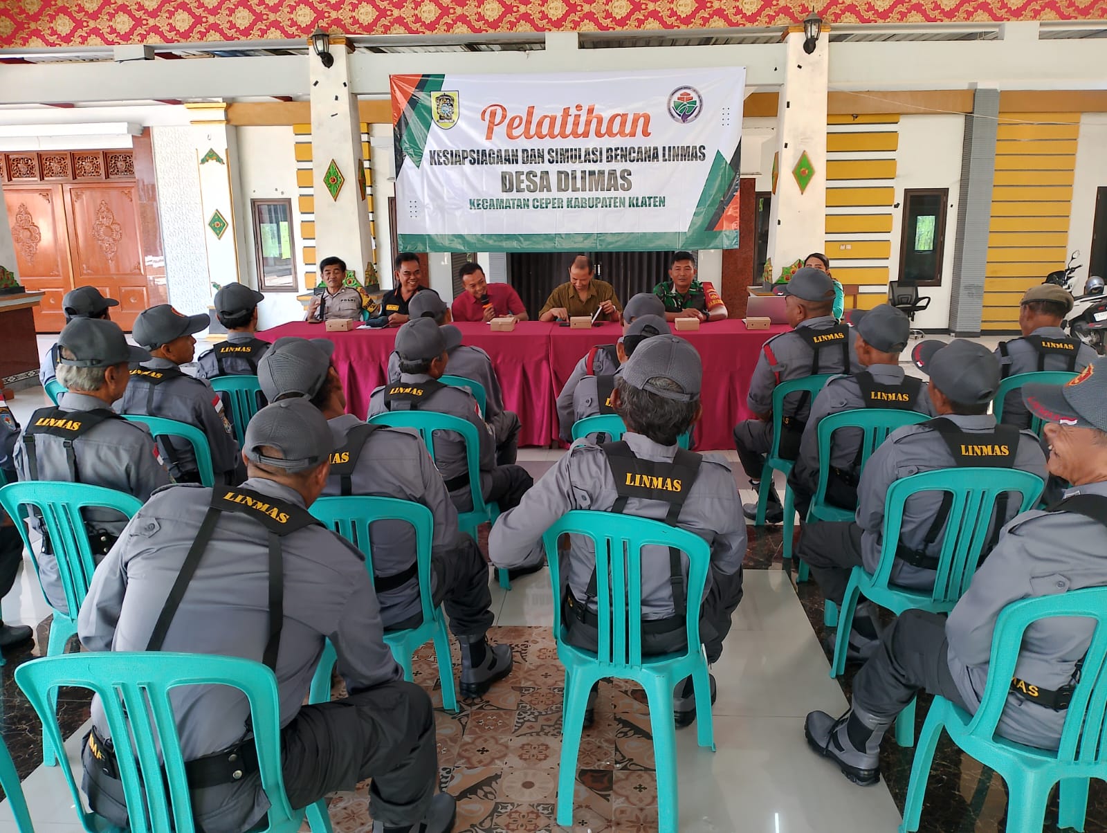 Babinsa Koramil Ceper Kodim 0723/Klaten Hadiri Pelatihan Kesiapsiagaan Tanggap Bencana LInmas