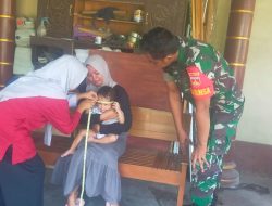 Babinsa Koramil Ceper Kodim 0723/Klaten Dampingi Kegiatan Posyandu Desa Jambukulon