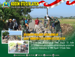 Ratusan Prajurit Diterjunkan Di TMMD Reg 121 Kodim Klaten