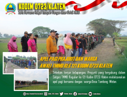 Prajurit Awali Kegiatan TMMD Reg 121 Dengan Apel Pagi