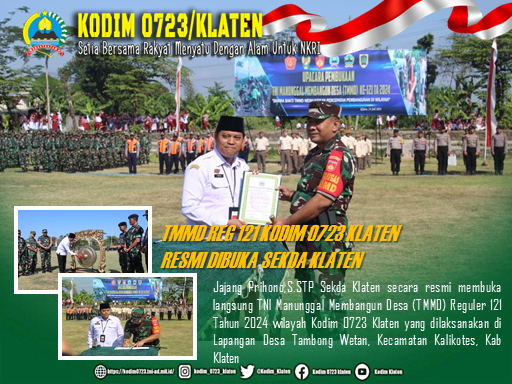TMMD Reg 121 Kodim 0723 Klaten Resmi Dibuka