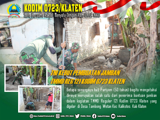 Jambanisasi TMMD Reg 121 Kodim Klaten Sasar Rumah Pariyem