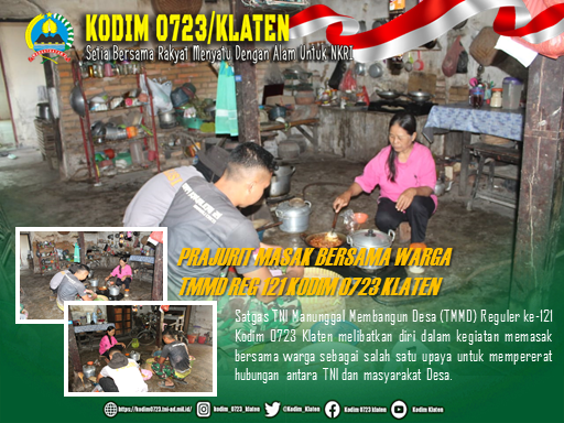 Satgas TMMD Reg 121 Masak Bersama Warga