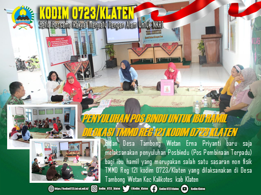 Ibu Hamil Terima Penyuluhan Posbindu Program TMMD Reg 121