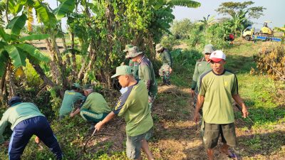 Linmas Tambongwetan Bergabung Saat Pra TMMD Reg 121