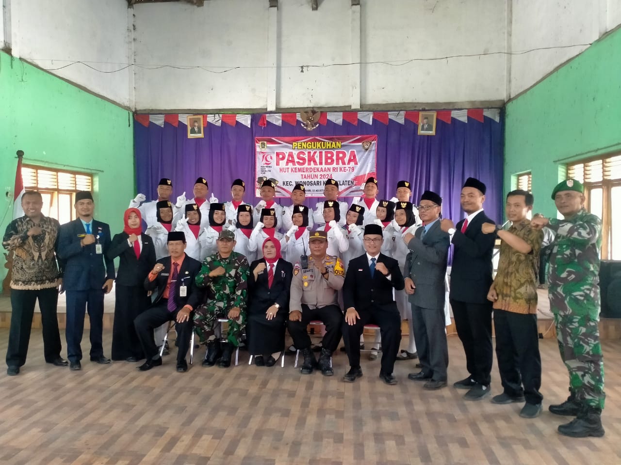 Pengukuhan Paskibra Kecamatan Wonosari Klaten Tahun 2024, Ini Kata Danramil