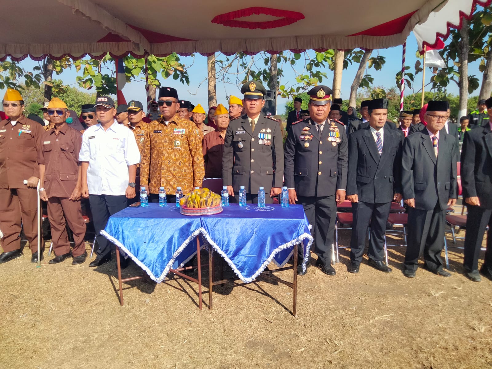 Peringati HUT Kemerdekaan RI Ke-79 Danramil 22 Wonosari Hadiri Upacara Di Lapangan Bentangan