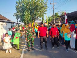 Pengamanan Jalan Sehat Semarakkan HUT Kemerdekaan RI ke-79 Oleh Babinsa Desa Duwet Klaten