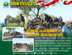 Betonisasi Jalan TMMD Reg 121 Kodim 0723 Klaten Tingkatkan Infrastruktur di Desa Tambong Wetan