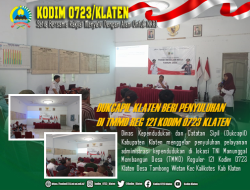 Dinas Dukcapil Beri Penyuluhan di Lokasi TMMD Reg 121 Kodim Klaten