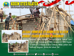 Satgas  TMMD Desa Tambong Wetan Juga Paham Konstruksi Bangunan