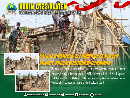 Satgas  TMMD Desa Tambong Wetan Juga Paham Konstruksi Bangunan