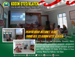 Internet Sehat Sangat Penting Untuk Warga di Lokasi TMMD Reg 121 Kodim Klaten