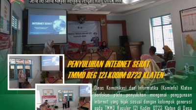 Internet Sehat Sangat Penting Untuk Warga di Lokasi TMMD Reg 121 Kodim Klaten