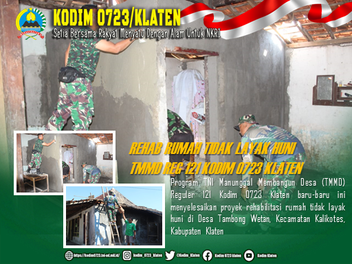Kesejahteraan Warga Klaten Meningkat Berkat Rehab Rumah TMMD Reg 121