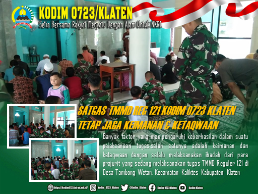 Ibadah TNI tetap Terjaga Guna Dukung keberhasilan TMMD Reg 121