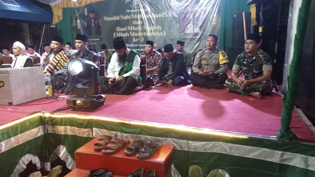 Amankan Pengajian Maulid Nabi Muhammad SAW, Babinsa Koramil Ceper Sampaikan Ini