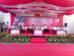 Danramil 22/Wonosari Bersama Muspika Hadiri Acara Sambang Warga Bupati Klaten Di GOR Desa Bulan