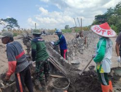 Koramil 09 Prambanan Bangun Talud Di Desa Geneng Klaten Program KBMKB, Ini Kata Danramil Prambanan
