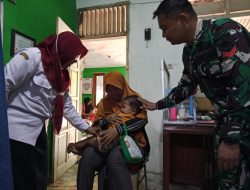 Cegah Stunting Babinsa Koramil 23/Ceper Hadiri Posyandu Balita Desa Kurung Klaten