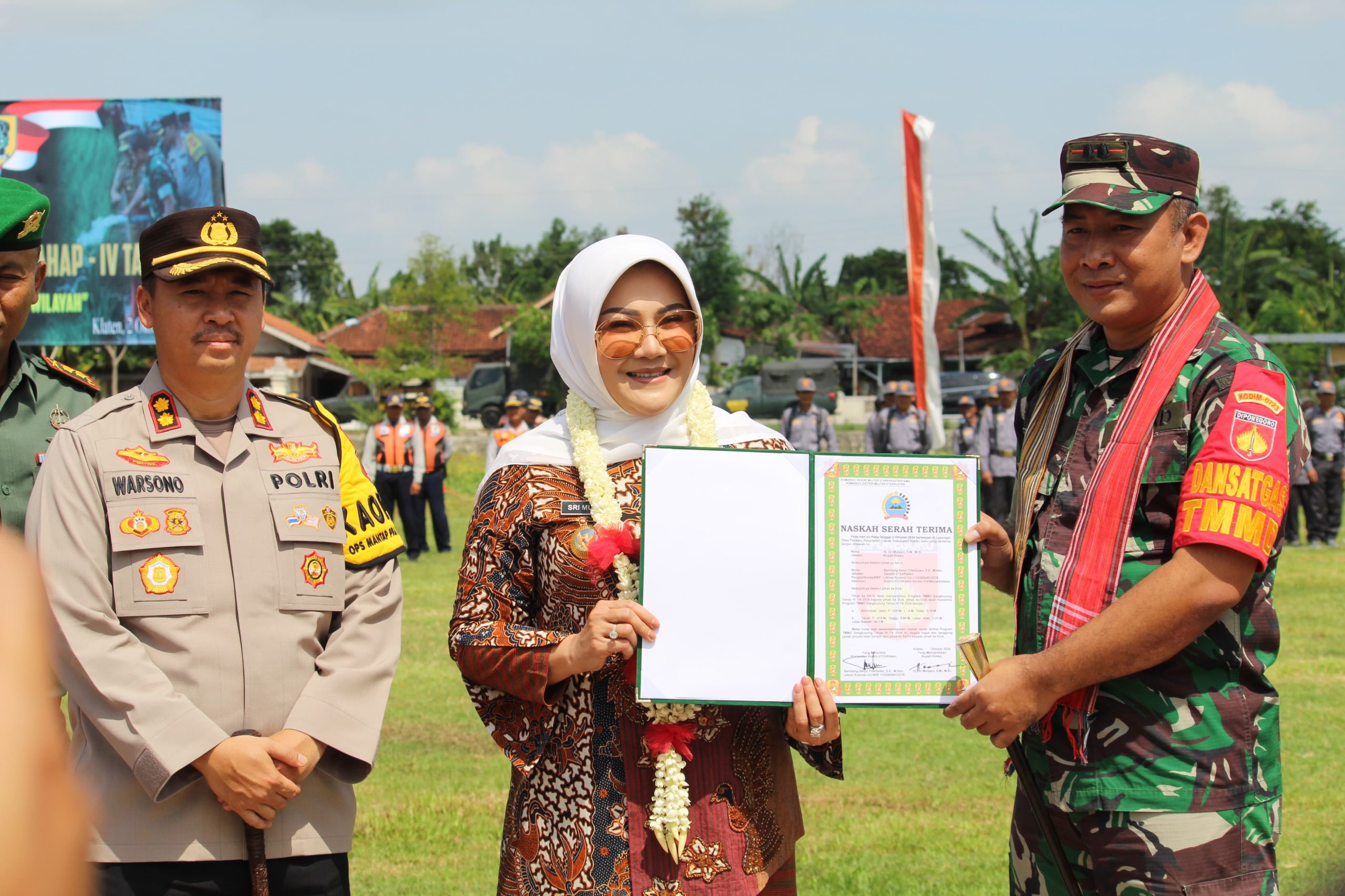 Bupati Cantik Klaten, Buka TMMD Sengkuyung Desa Pakisan Cawas