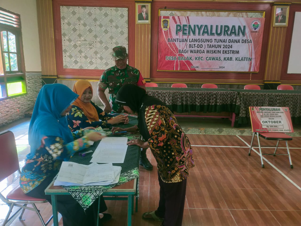 Penyaluran Bantuan Langsung Tunai Dana Desa Digelar Desa Balak, Ini Kata Babinsa Kodim Klaten