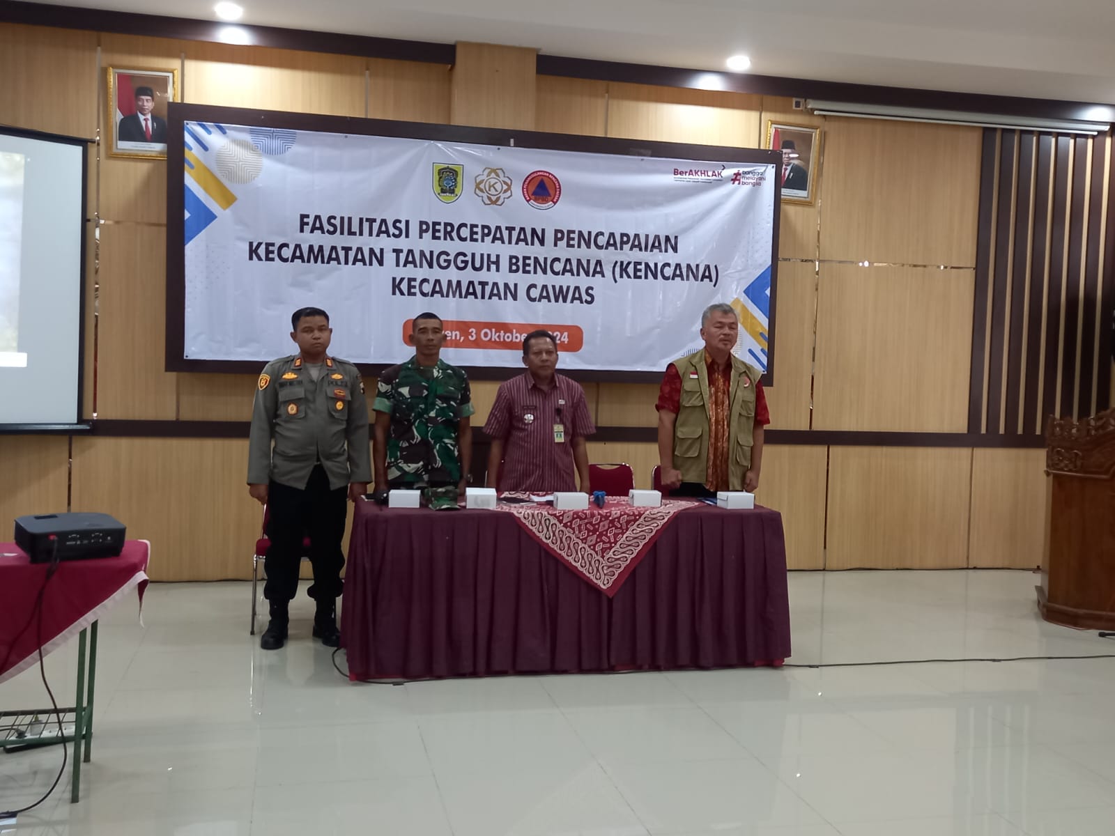 Komandan Koramil Cawas Hadiri Fasilitasi Percepatan Kecamatan Bencana (Kencana) Cawas Klaten