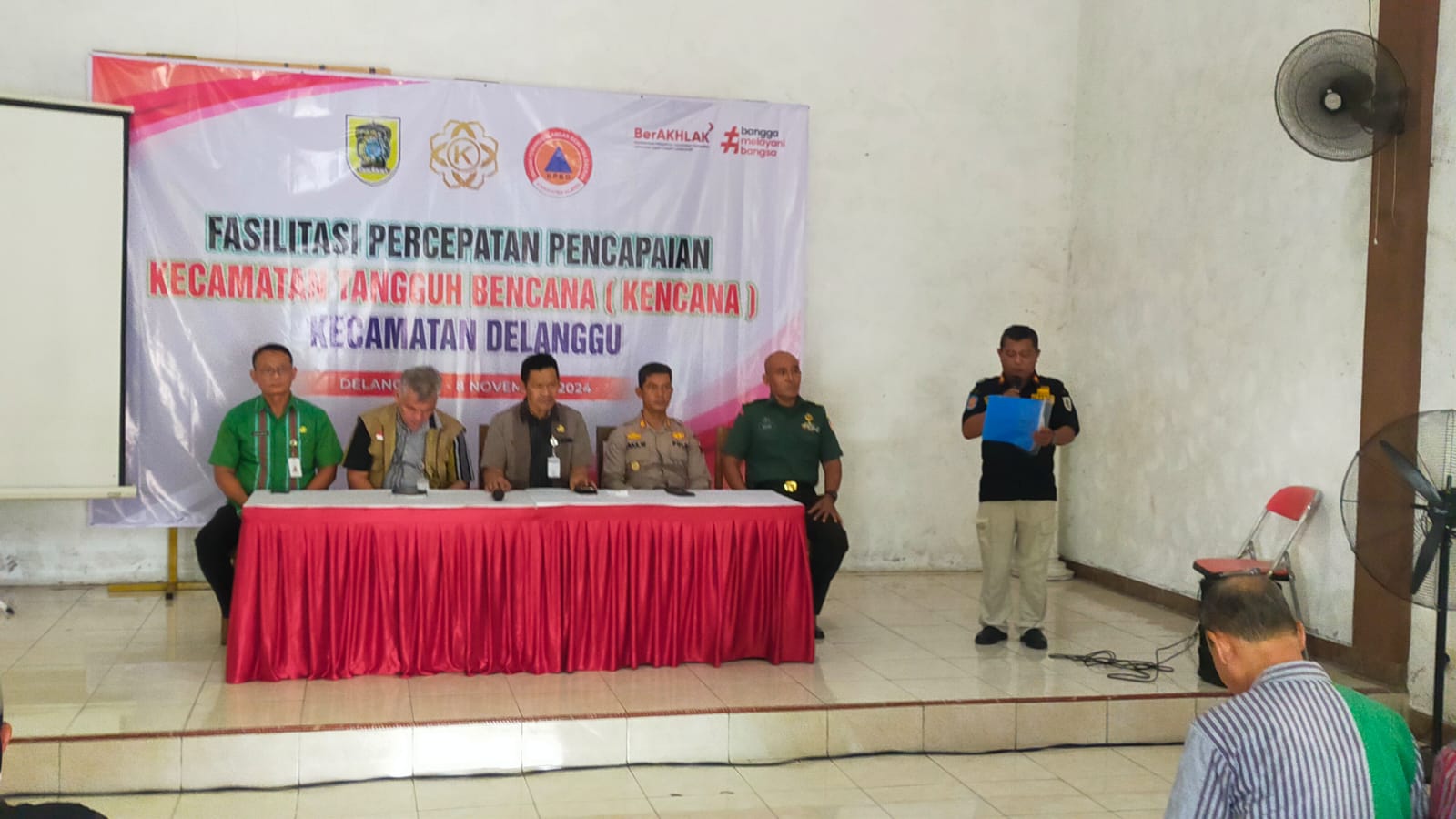 Wakili Danramil Delanggu, Peltu Sarjono Hadiri Kegiatan Fasilitasi Percepatan Pencapaian Kecamatan Tangguh Bencana (KENCANA) Delanggu Klaten