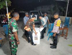 Koramil 22 Wonosari Dan Polsek Wonosari Amankan Pengembalian Logistik Pemilu Pasca Pemungutan Suara