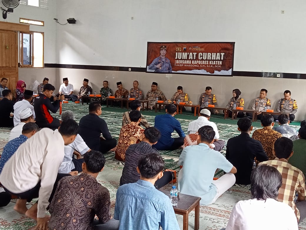 Jum’at Curhat Bersama Kapolres Klaten di Aula An Nur, Ini Kata Danramil
