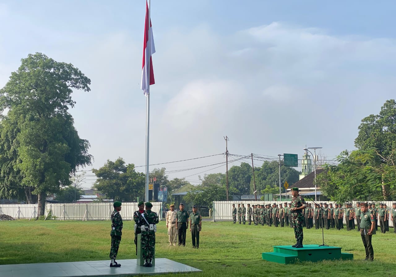Upacara Pengibaran Bendera Merah Putih Kodim Klaten, Dandim Tegaskan Netralitas TNI AD