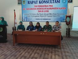 Wakili Danramil, Bati Tuud Koramil 22 Wonosari Hadiri Rapat Konsultasi TP PKK Kecamatan Wonosari Klaten