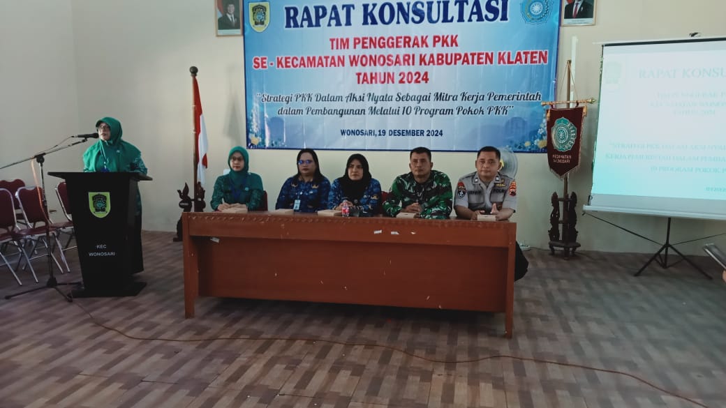 Wakili Danramil, Bati Tuud Koramil 22 Wonosari Hadiri Rapat Konsultasi TP PKK Kecamatan Wonosari Klaten