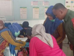Babinsa Desa Sribit Delanggu Klaten Dampingi Posyandu Balita, Ciptakan Anak Sehat Dan Cerdas