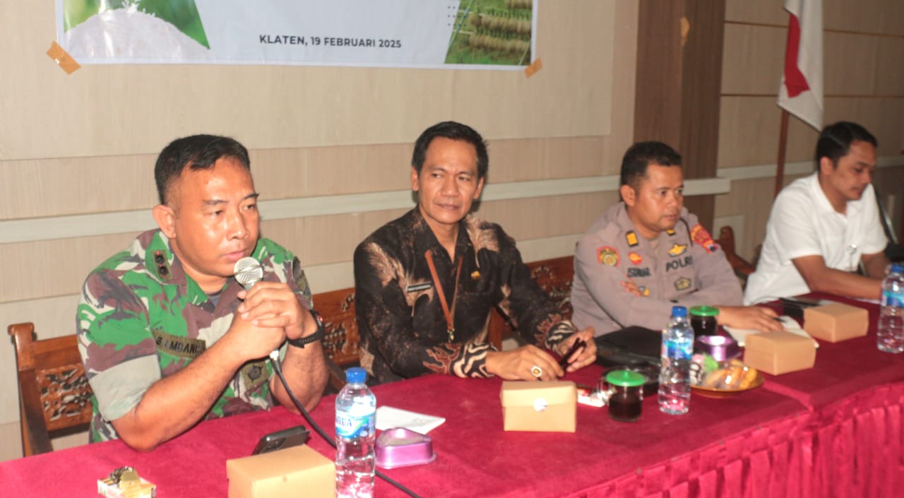 Hadiri Rapat Koordinasi Serap Gabah Dan Beras Kabupaten Klaten, Dandim Klaten Sampaikan Ini