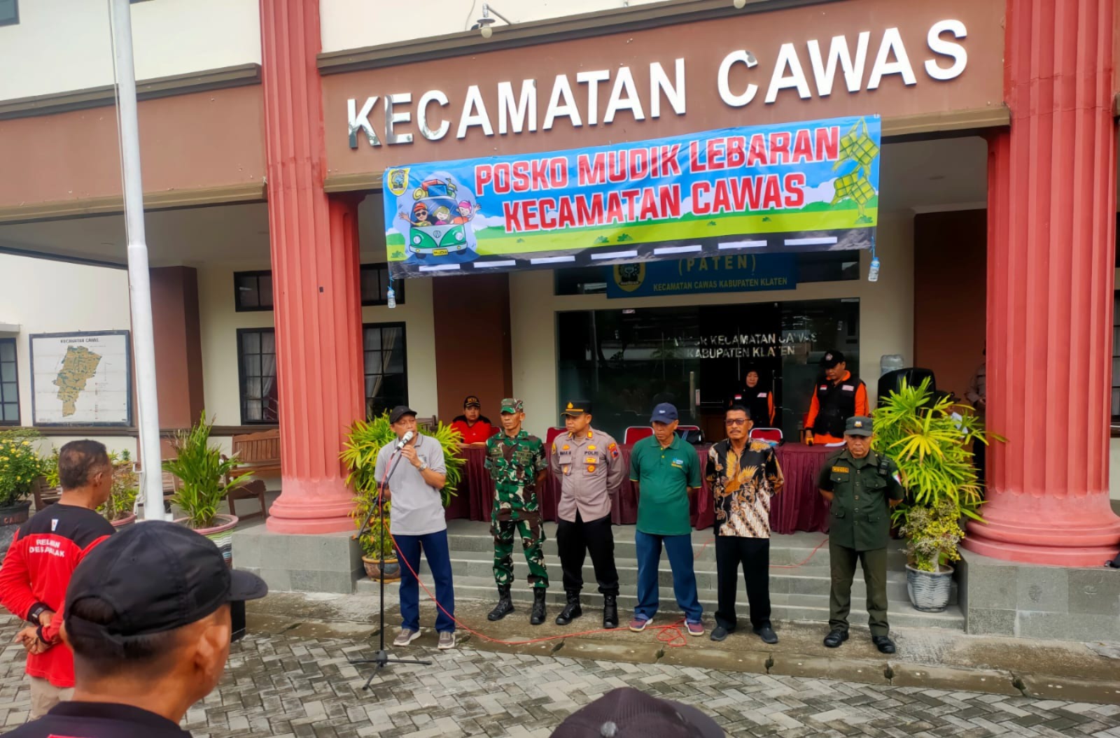 Apel Kesiapsiagaan Mudik Lebaran 2025 Di Kecamatan Cawas, Klaten
