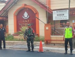 Babinsa Dan Bhabinkamtibmas Kawal Ibadah Jumat Agung GKJ Duwet Wonosari Klaten