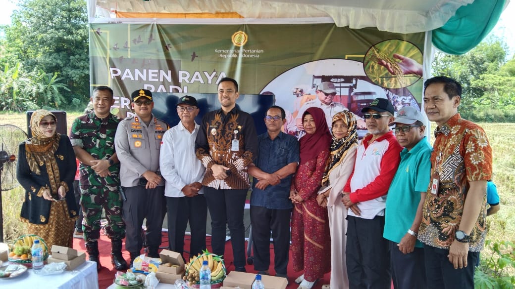 Panen Raya Serentak, Dandim 0723 Klaten Hadiri Panen Raya Padi Di Desa Ceper Klaten