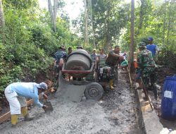 Betonisasi Jalan TMMD Sengkuyung Tahap II Dimulai Di Desa Mundu, Kecamatan Tulung Klaten