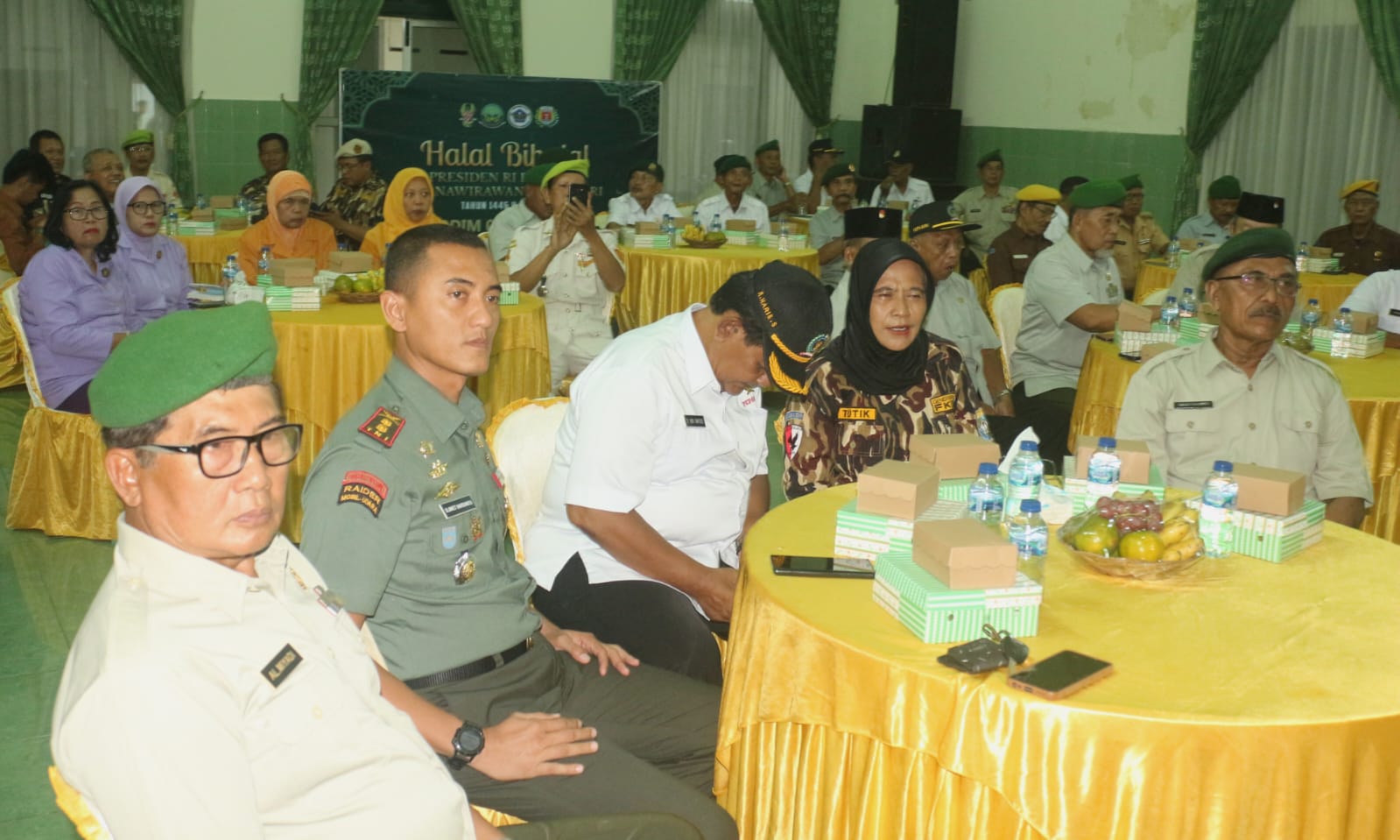 Kodim 0723/Klaten Ikuti Halal Bihalal Purnawirawan TNI dan Polri Bersama Presiden RI Melalui Video Conference