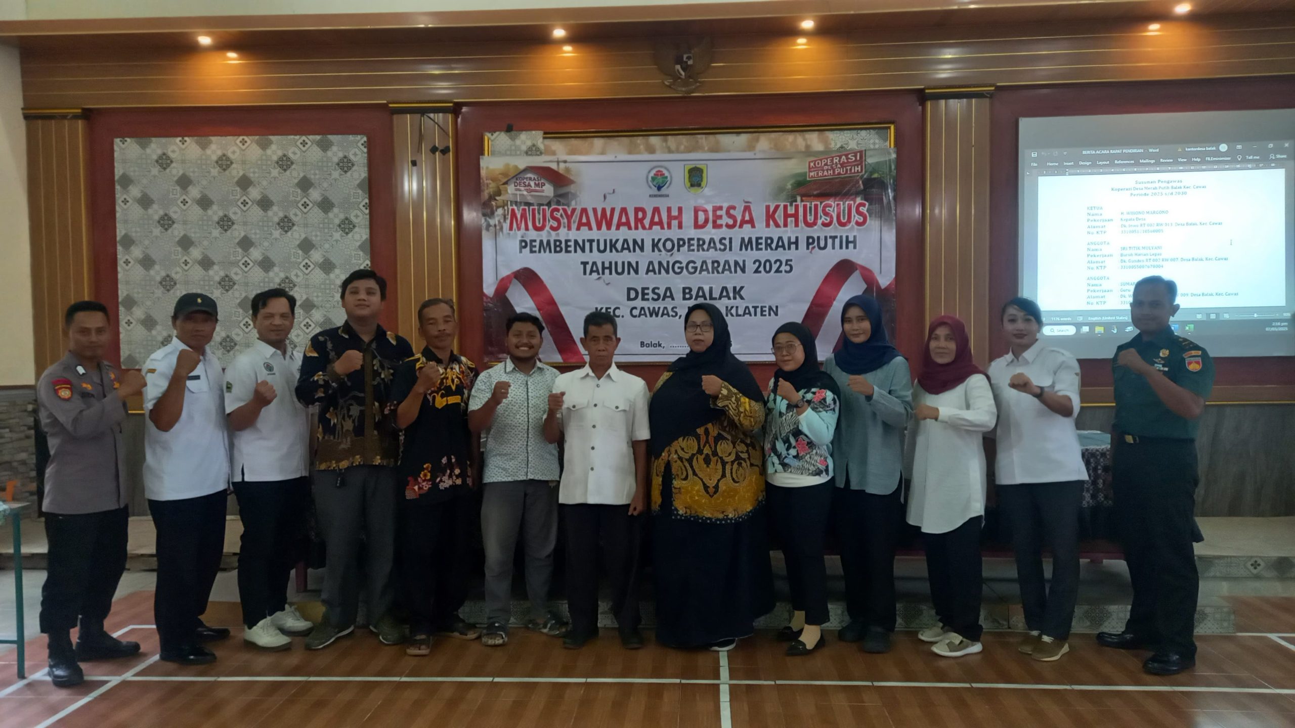 Musdesus Pembentukan Koperasi Merah Putih Di Balak Cawas Klaten