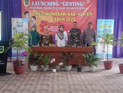 Launching Program “Genting” Di Kecamatan Wonosari, Danramil 22/Wonosari Sampaikan Ini