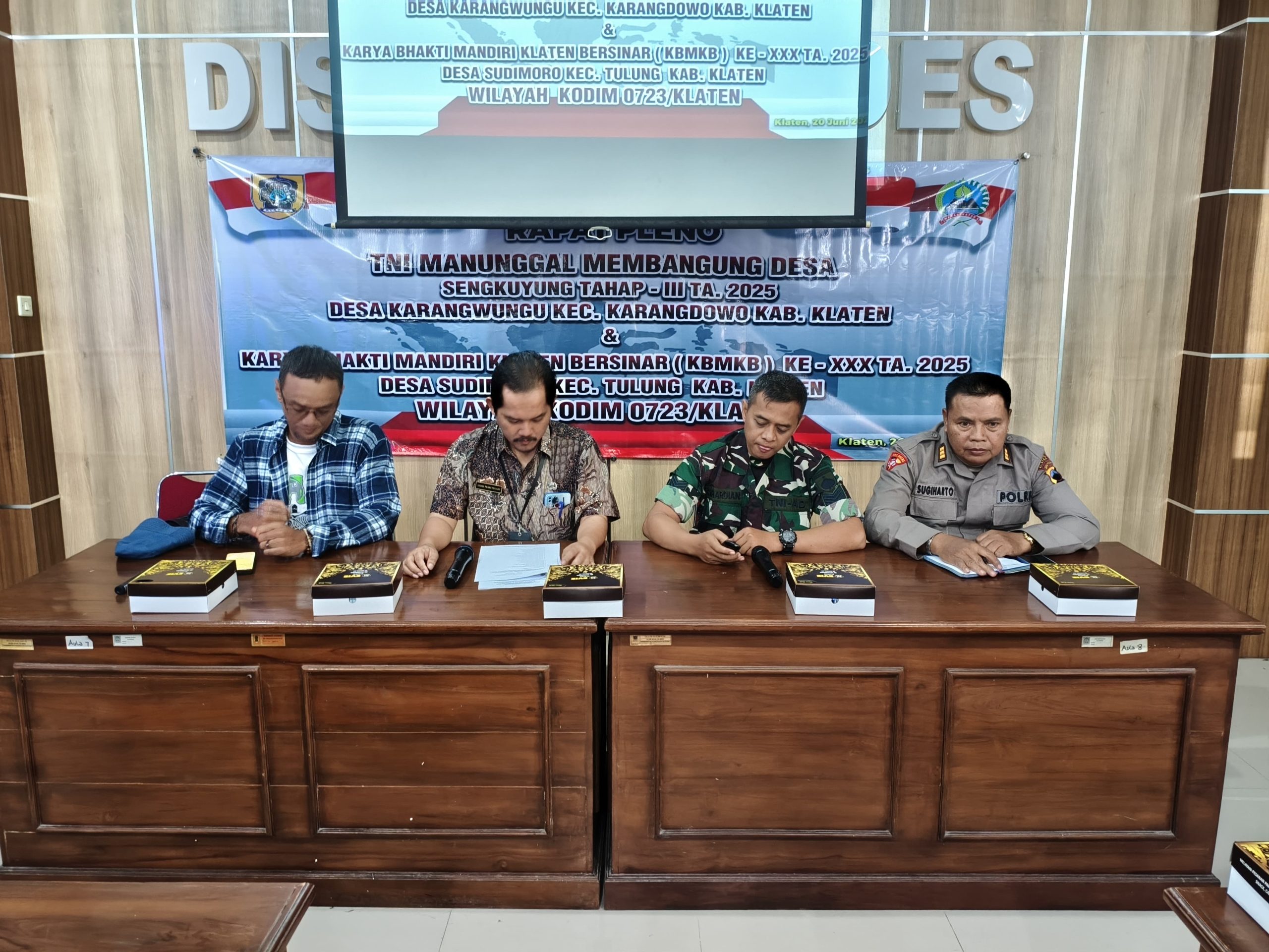 Kodim 0723/Klaten Gelar Rapat Pleno Kegiatan KBMKB Ke-30 Dan TMMD Sengkuyung Tahap III Tahun 2025