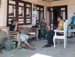 Jaga Kamtibmas Dan Cegah Judi Online, Babinsa Bersama Bhabinkamtibmas Desa Belang Wetan Klaten Jalin Komunikasi Dengan Tokoh Masyarakat