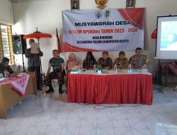 Babinsa Koramil 16/Tulung Hadiri Musyawarah Desa Kiringan Klaten Bahas Pembangunan Desa