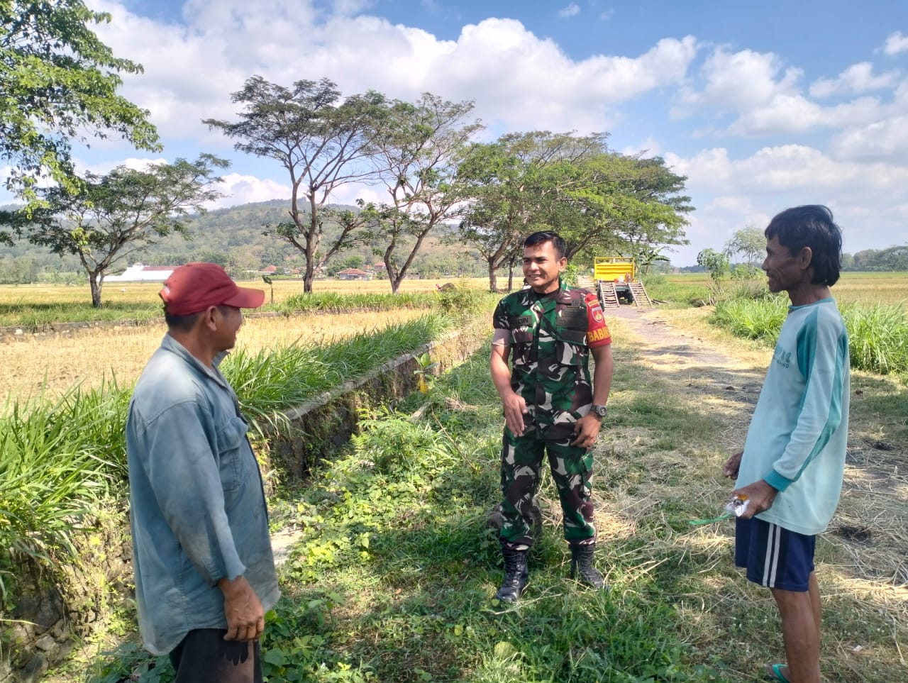 Bahas Pola Tanam Dan Pencegahan Hama Bersama Petani Desa Pesu Klaten, Babinsa Koramil 07/Wedi Sampaikan Ini