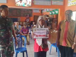 Babinsa Koramil 23/Ceper Kawal Penyaluran BLT Dana Desa Di Srebegan Ceper Klaten