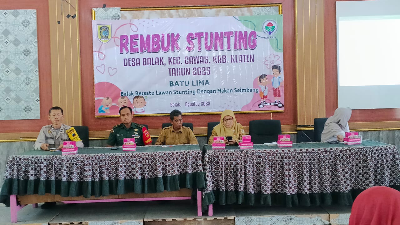 BATU LIMA, Desa Balak Cawas Klaten Satukan Langkah Lawan Stunting