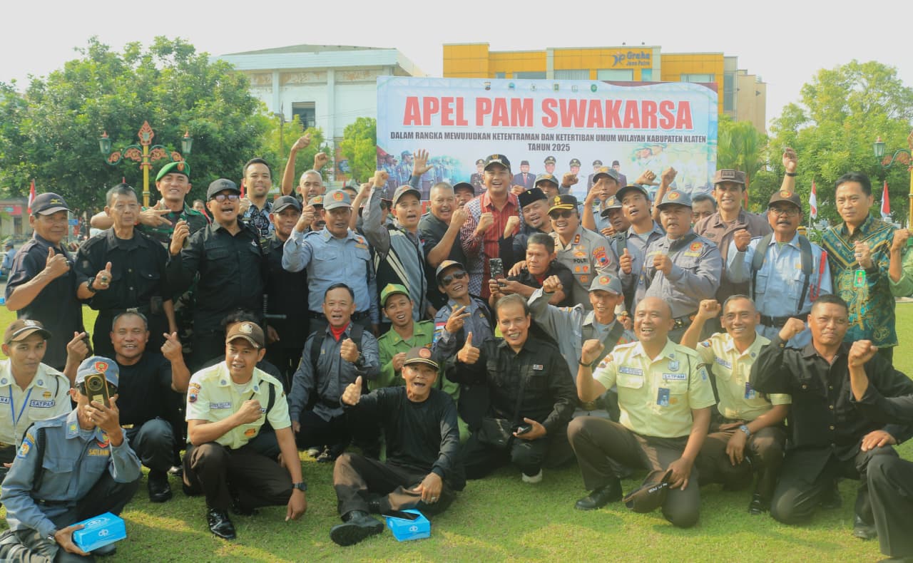 Penguatan Peran Satlinmas, Kabupaten Klaten Gelar Apel PAM Swakarsa