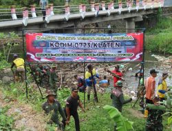 Karya Bakti Teritorial Prima: TNI Dan Masyarakat Bersatu Bersihkan Sungai Kuning Trucuk Klaten
